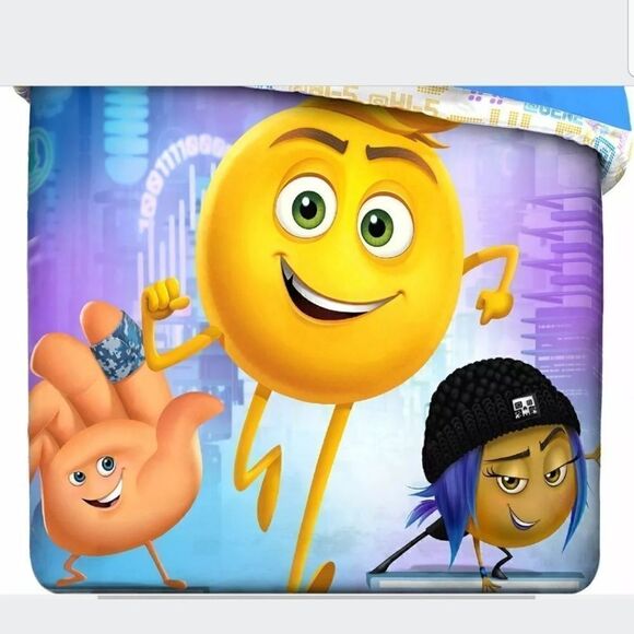 Emoji Movie Twin Bed Set Reversible Comforter Sham - Picture 2 of 8